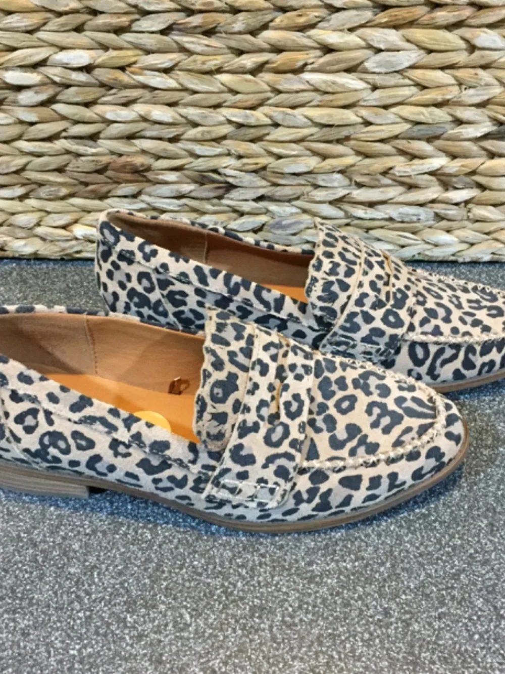Lucky Brand Leopard Print Penny Loafers - Brown and Black